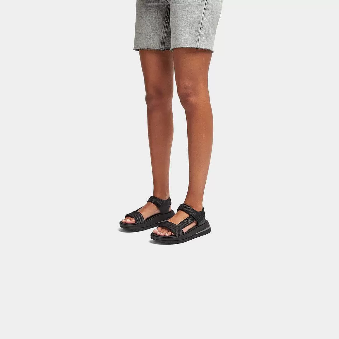 Fitflop Surff Two-Tone Sports-Webbing/Laedersandaler Med Rygrem*Kvinder Sandaler Med Rygrem